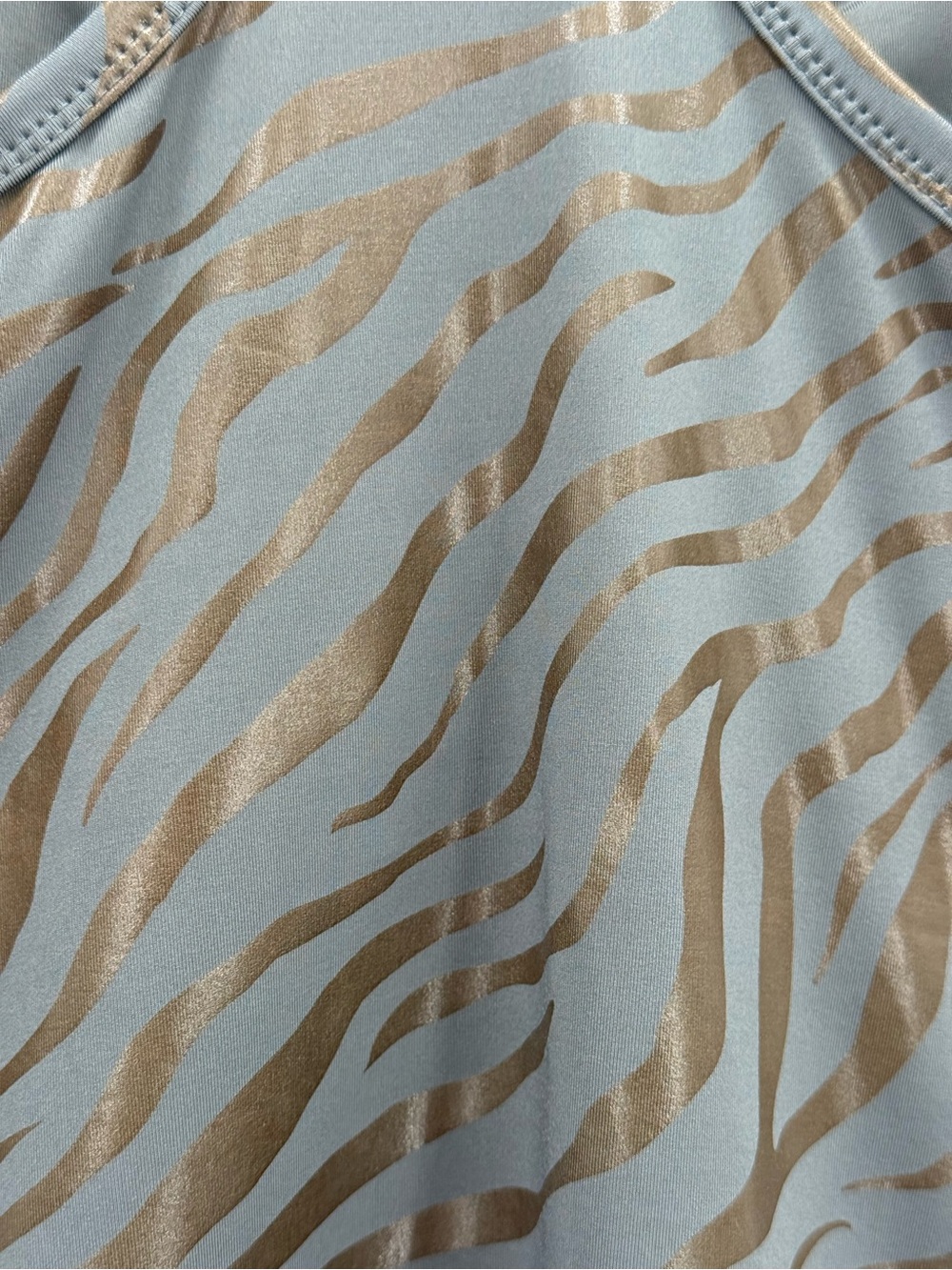 Tahari Sport Zebra Print Racerback Athletic Tank Top Charcoal Gray NWT - Picture 6 of 8